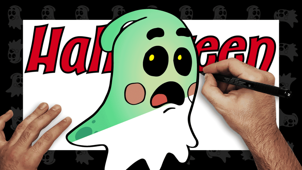 C Mo Dibujar Un Fantasma Para Halloween Dibujando Con Laraytoons