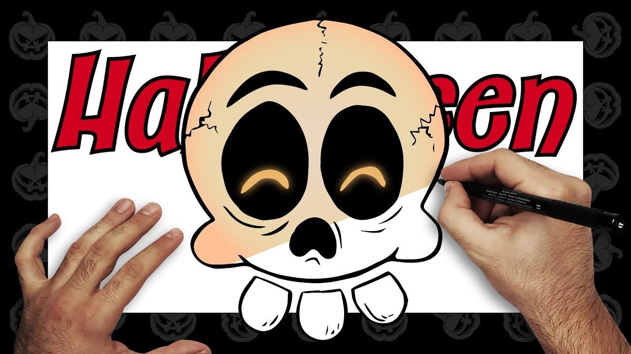 Cómo Dibujar una Calavera de Halloween